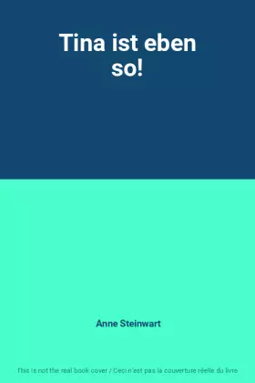 Couverture du produit · Tina ist eben so!