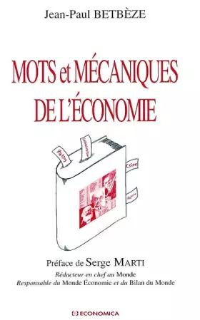 Couverture du produit · Mots et mecaniques de l'économie