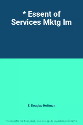 Couverture du produit · * Essent of Services Mktg Im
