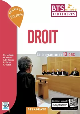 Couverture du produit · Droit 2e année BTS (2017) - Pochette élève: Le programme en 13 cas