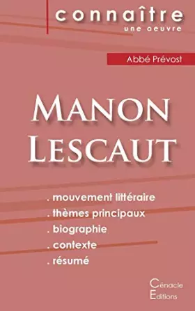 Couverture du produit · Fiche de lecture Manon Lescaut de l'Abbé Prévost (Analyse littéraire de référence et résumé complet)