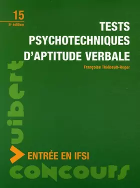 Couverture du produit · Concours d'entrée en IFSI: Tests psychotechniques d'aptitude verbale