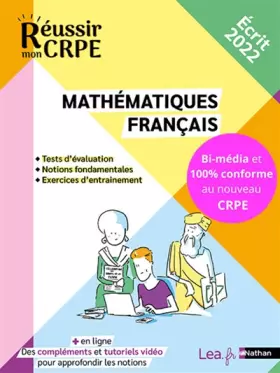 Couverture du produit · Réussir mon CRPE 2022 - Français et Mathématiques écrit - 100% conforme au nouveau concours Professeur des écoles - Compléments