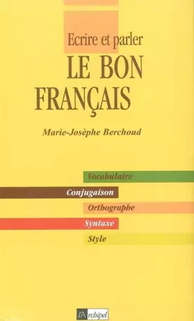 Couverture du produit · Le Bon français