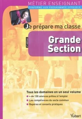 Couverture du produit · Je prépare ma classe grande section - Métier enseignant