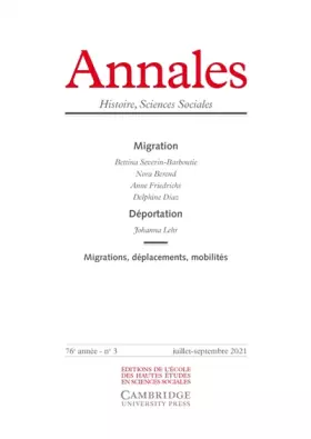 Couverture du produit · Annales. Histoire Sciences Sociales, n° 3/2021-Migrations: Migrations