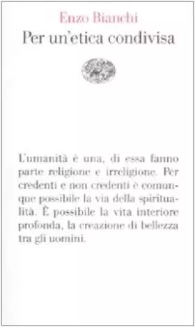 Couverture du produit · Per un'etica condivisa