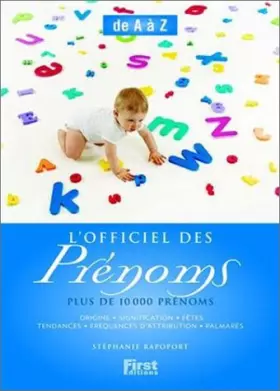 Couverture du produit · L'Officiel des prénoms : de A à Z, plus de 18000 prénoms
