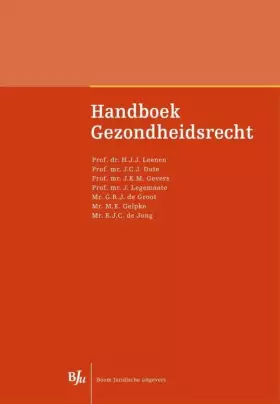 Couverture du produit · Handboek gezondheidsrecht