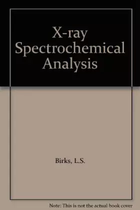 Couverture du produit · X-ray Spectrochemical Analysis