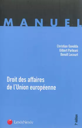 Couverture du produit · Droit des affaires de l'Union européenne