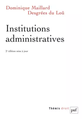 Couverture du produit · Institutions administratives