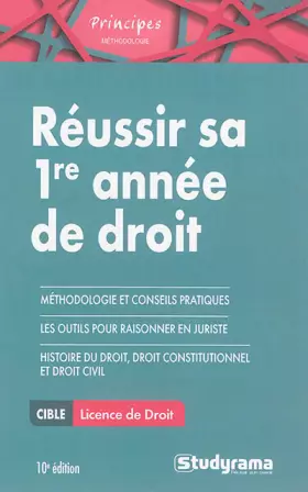 Couverture du produit · Réussir sa 1re année de droit