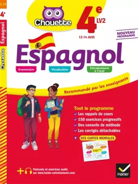 Couverture du produit · Espagnol 4e - LV2 (A1+, A2): cahier d'entraînement et de révision
