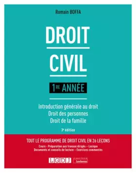 Couverture du produit · Droit civil 1re année: Introduction générale au droit - Droit des personnes - Droit de la famille (2020)