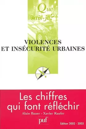 Couverture du produit · Violences et insécurité urbaines : Les chiffres qui font réfléchir