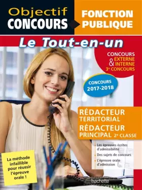 Couverture du produit · Tout-en-un Rédacteur Territorial, rédacteur principal interne + externe concours 2017-2018