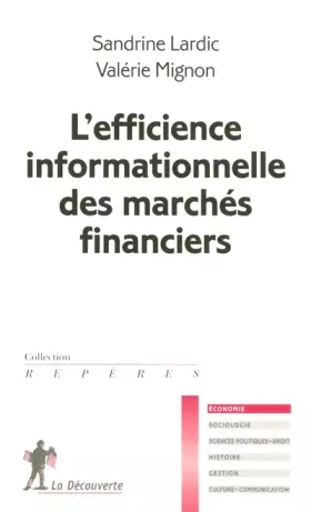 Couverture du produit · L'efficience informationnelle des marchés financiers