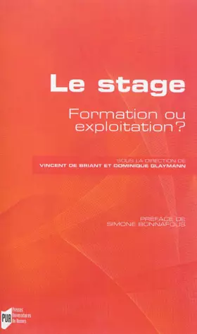 Couverture du produit · Le stage : Formation ou exploitation ?