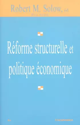 Couverture du produit · Réforme structurelle et politique économique