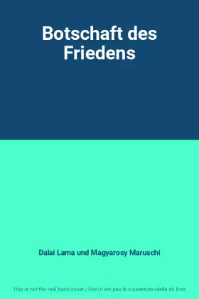 Couverture du produit · Botschaft des Friedens