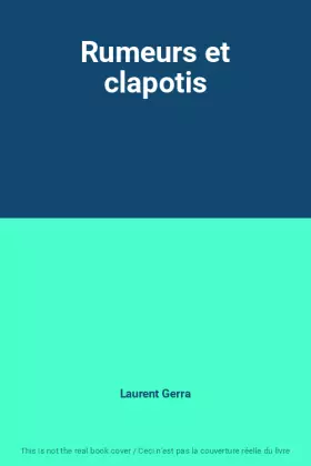 Couverture du produit · Rumeurs et clapotis