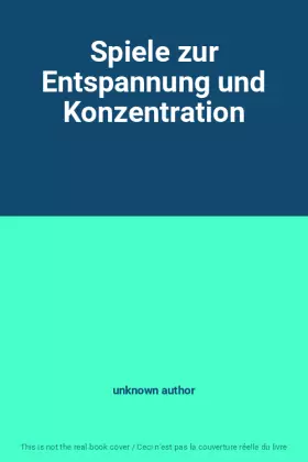 Couverture du produit · Spiele zur Entspannung und Konzentration