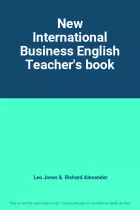 Couverture du produit · New International Business English Teacher's book