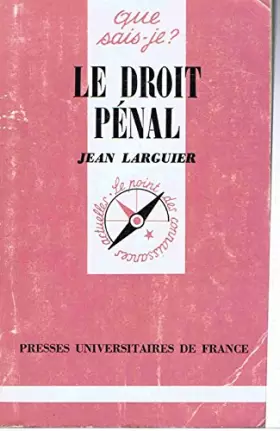 Couverture du produit · Le Droit pénal