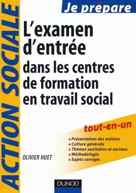 Couverture du produit · L'examen d'entrée dans les centres de formation en travail social
