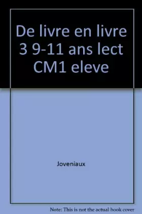 Couverture du produit · De livre en livre lect CM1                   eleve