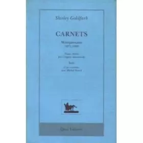 Couverture du produit · Carnets. Suivi d'un entretien avec Michel Sicard : Montparnasse, 1971-1980