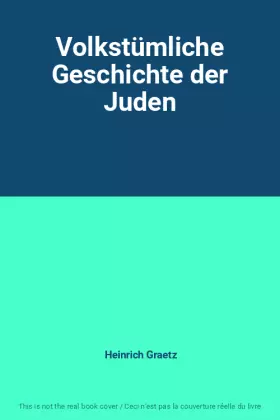 Couverture du produit · Volkstümliche Geschichte der Juden