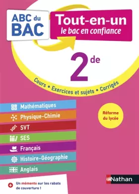 Couverture du produit · ABC du Bac Tout en un 2de - Toutes les matières Seconde 2022-2023 - Mathématiques, Physique-Chimie, SVT, SES, Français, Histoir
