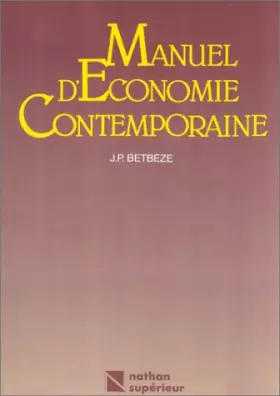 Couverture du produit · Manuel d'économie contemporaine