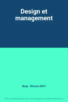 Couverture du produit · Design et management