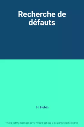 Couverture du produit · Recherche de défauts