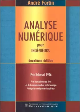 Couverture du produit · Analyse numérique pour ingénieurs