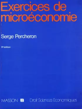 Couverture du produit · Exercices de microéconomie