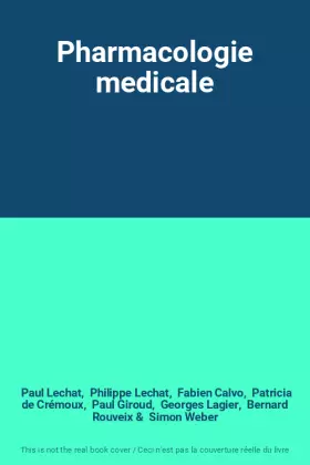 Couverture du produit · Pharmacologie medicale
