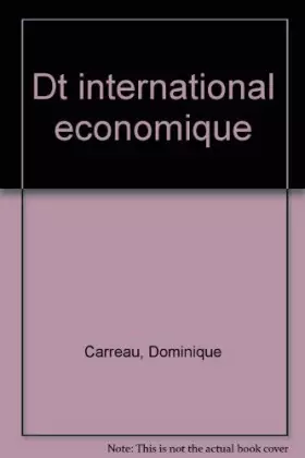 Couverture du produit · Droit international économique