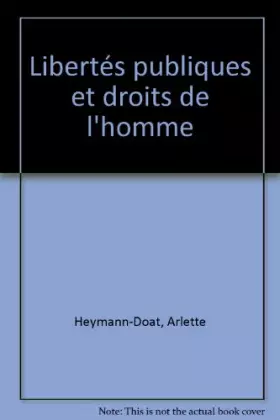 Couverture du produit · Libertés publiques et droits de l'homme