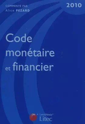 Couverture du produit · Code monétaire et financier 2010