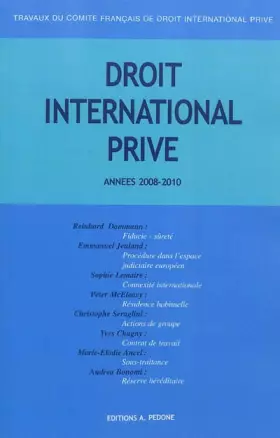 Couverture du produit · Travaux du Comité français de droit international privé: Années 2008-2010