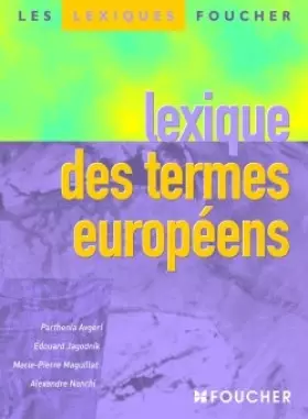Couverture du produit · Lexique des termes européens