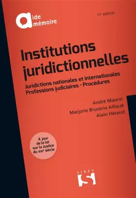 Couverture du produit · Institutions juridictionnelles - 11e éd.