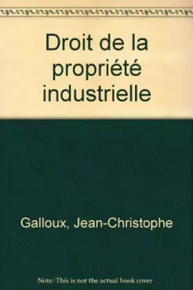Couverture du produit · Droit de la propriété industrielle