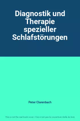 Couverture du produit · Diagnostik und Therapie spezieller Schlafstörungen