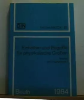 Couverture du produit · Normen für Größen und Einheiten in Naturwissenschaft und Technik