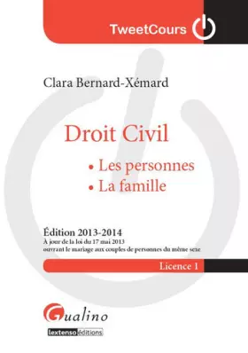 Couverture du produit · Droit civil. Les personnes - La famille